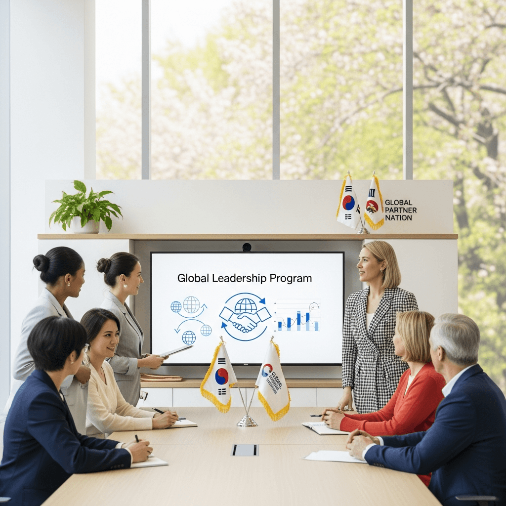 국외연수 회의·브리핑 장면